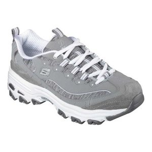 lot 33387 image: Skechers Sport Womens Dlites Me Time Wide Fashion Sneaker, Grey, 8 W US