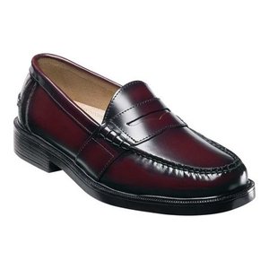 lot 33540 image: Nunn Bush Mens Lincoln Loafer,Burgundy,8.5 M damaged