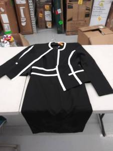 lot 29321 image: womens size 4 dress and size 6 jacket-dirty