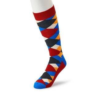 lot 29707 image: Mens HS by Happy Socks Patterned Crew Socks, Size 13-16, Red