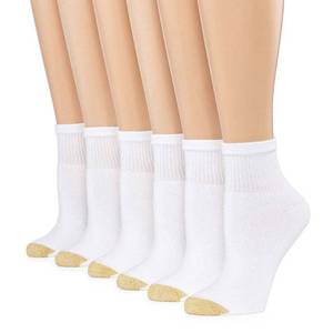 lot 29716 image: Gold Toe 6 Pair Quarter Socks - Womens