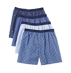 lot 29754 image: Hanes 4-Pk. Cotton Woven Boxers