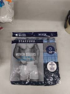 lot 29832 image: mens large woven boxers pack of 4