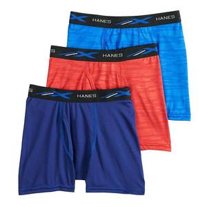 lot 29838 image: Boys Hanes 3-Pack X-Temp Performance Boxer Briefs, Boys, Size Medium
