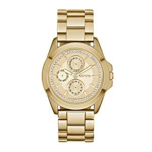 lot 29847 image: Geneva Womens FMDJM123 Analog Display Quartz Gold Watch