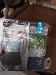 lot 29941 image: 4 pair mens medium boxer briefs