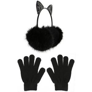 lot 29982 image: Girls 4-14 Capelli Earmuff Headband & Magic Gloves Set, Oxford