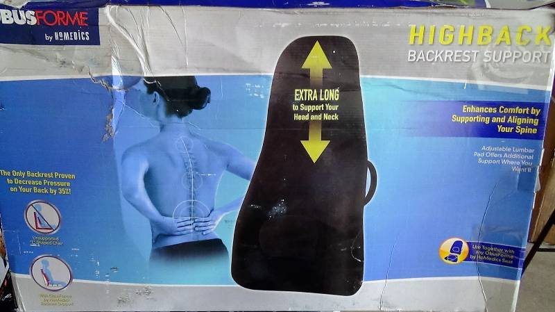 lot 2936 image: ObusForme by Homedics Highback Backrest Support