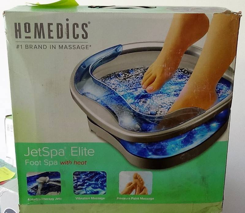 lot 2870 image: HoMedics JetSpa Elite Foot Spa with Heat