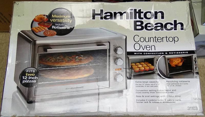 lot 2926 image: Hamilton Beach  Countertop Oven with Convection and Rotisserie