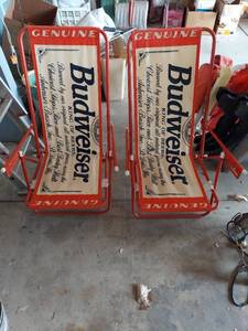 lot 6559 image: 2 Budweiser Beach Chairs