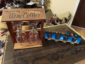 lot 6568 image: Tequila Shot Glasses and Wine Cellar