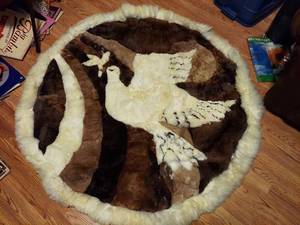 lot 6585 image: Alpaca Fur Rug - Dove