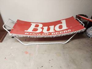 lot 7287 image: Budweiser Hammock - In Basement