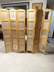 lot 7296 image: 2 Picture Frame Room Dividers - 1 is Missing Some Backs