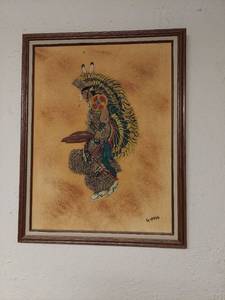 lot 7297 image: Sandart Indian Dancer on Canvas