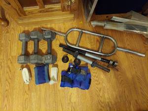 lot 7306 image: Dumbells , Weight Bars and Weights in Basement