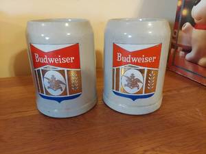 lot 7325 image: (2) Budweiser Steins - Marked W Germany