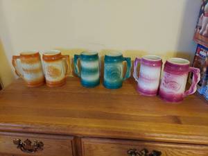 lot 7327 image: (6) Budweiser Steins