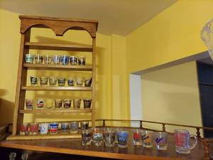 lot 7341 image: Shot Glass Rack and Shot Glasses