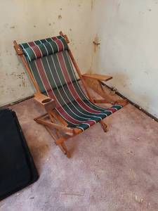 lot 7397 image: Rocking Wooden Beach Chair