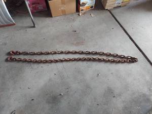lot 7416 image: Chain with 2 Hooks - Approximately 9.5 ft