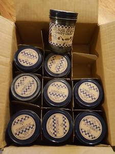 lot 7228 image: 9 jelly jar candles, summer lilac