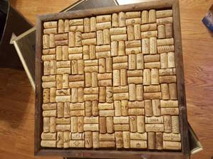 lot 7231 image: Framed wine corks