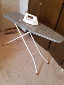 lot 7371 image: Iron and ironing board