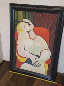 lot 7382 image: Framed oil on canvas