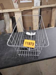 lot 11973 image: rubbermaid fastrack wire basket