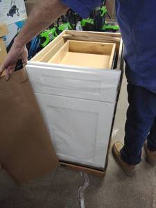 lot 11975 image: ansi base white cabinet 18 w and 34 tall