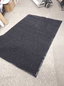 lot 11978 image: black rubber back rug 60x4 ft
