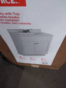 lot 16869 image: project source vanity with top white 24 and half inch