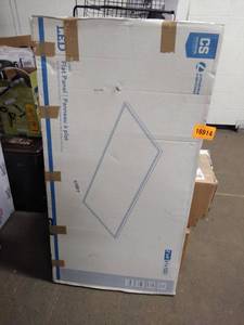 lot 16914 image: Lithonia Lighting Contractor Select 2 ft. x 4 ft. 6000 Lumens White Integrated LED Surface Mount Panel Light Fixture, 3500K