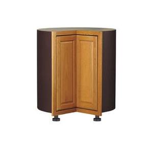 lot 16918 image: Kitchen Classics Portland 35-in x 36-in x 23.75-in Finished Portland Oak Lazy Susan Base Cabinet
