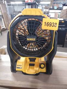 lot 16938 image: dewalt fan 20 v no battery or charger