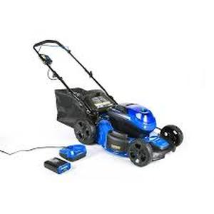 lot 11956 image: kobalt 40 v max brushless lawn mower cordless 2 and 1 battery and charger included 19 inch steel deck