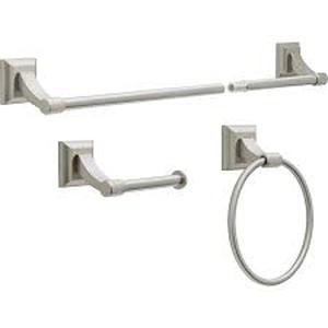 lot 11981 image: delta bellamy 3 pc bath hardware set 2 boxes