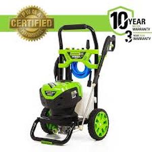 lot 16877 image: green works pro pressure washer 2300 psi brushless jettflow