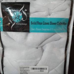 lot 42995 image: Solid Faux Linen Sheer Collection