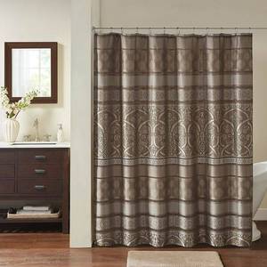 lot 47960 image: Dennie Jacquard Shower Curtain Brown