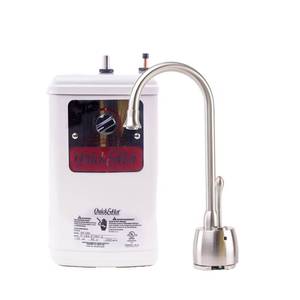lot 88040 image: Waste King H710-U-SN, Satin Nickel Goose Neck Faucet and 1300 Watt Hot Water Tank Combo