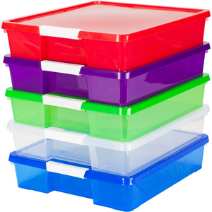 lot 88052 image: Storex 12x12 Stack & Store Box, Multiple Colors (5 unitspack)
