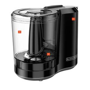 lot 88073 image: BLACKDECKER FreshPrep 3-Cup Electric Food Chopper, Black, HC300B