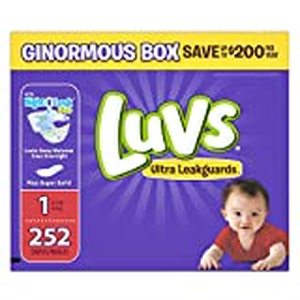 lot 95027 image: Luvs Diapers, Ginormous Pack - Size 1 (252 ct)