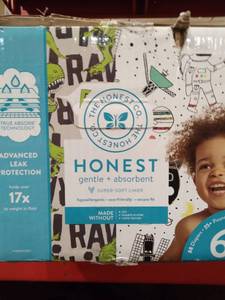 lot 95035 image: The Honest Co.- Gentle  Absorbent- Super Soft Liner- Hypoallergenic- Eco Friendly- Secure Fit