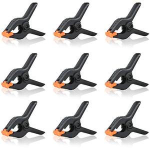 lot 96330 image: NIECHO 9-Pack 4.5 inch Heavy Duty Spring Clamps,Muslin Backdrop Background Clips for Photography Studio