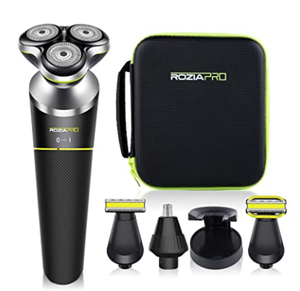 lot 88065 image: Rozia Pro Electric Razor For Men 5in1 Rotary Shavers Beard Nose Trimmer Grooming