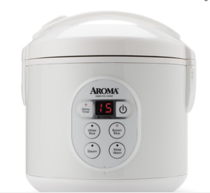 lot 88066 image: AROMA - 4-Cup Rice Cooker - White